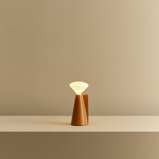 MinoLume Portable Lamp in Claycourt Orange