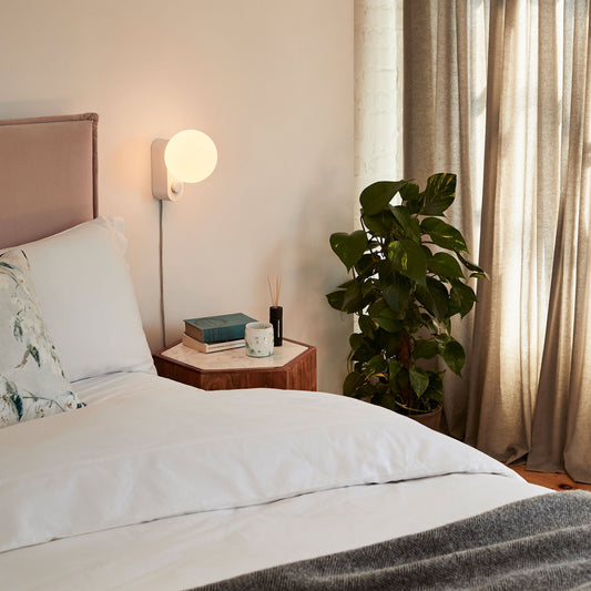 Multi-Use Table & Wall Lamp in Chalk Set of 2