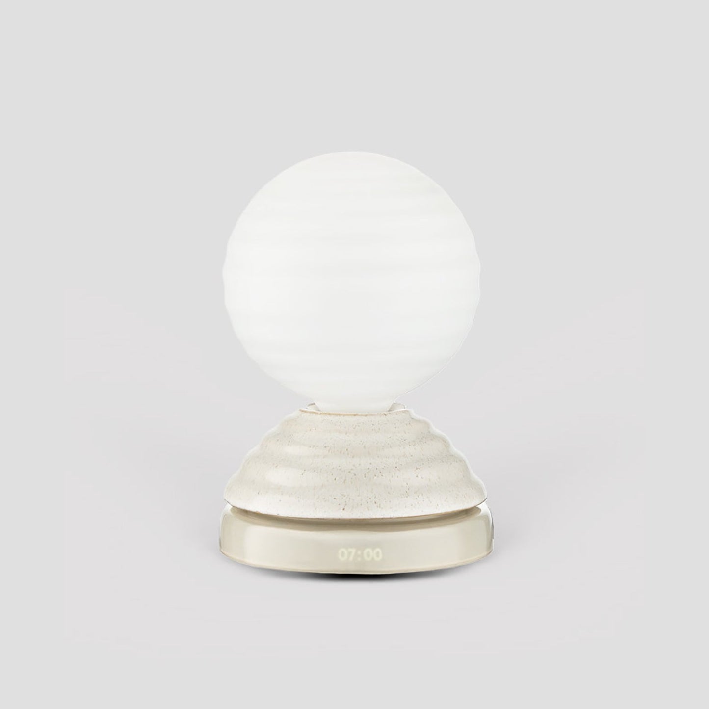 Wake Sleep Light Table Lamp Set of 2 Pebble White, Dim-to-Warm LED, Ceramic & Glass, Smart Home Compatible
