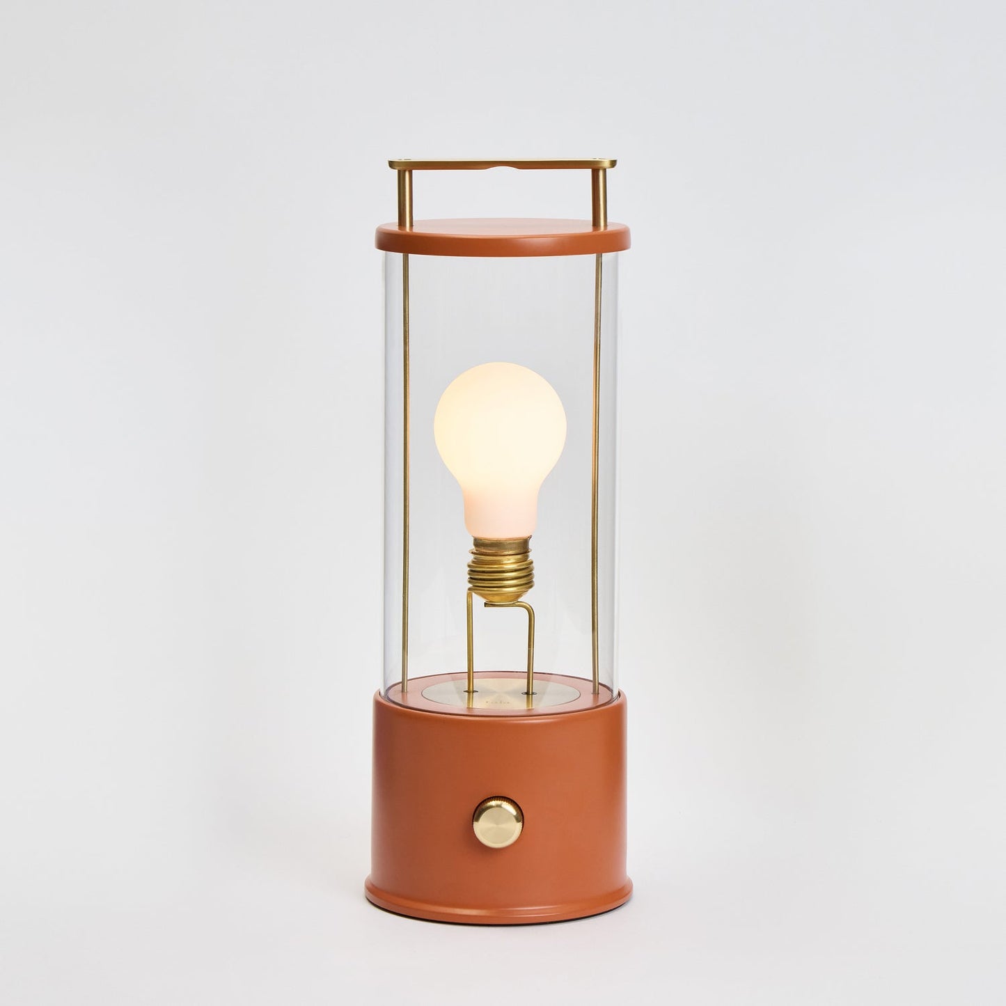 Portable Cordless LED Lantern Warm Claycourt Orange