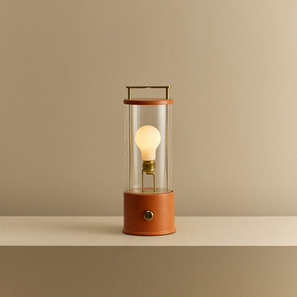 Portable Cordless LED Lantern Warm Claycourt Orange