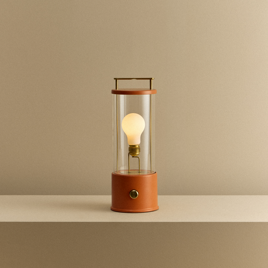 Portable Cordless LED Lantern ¨C Warm Claycourt Orange