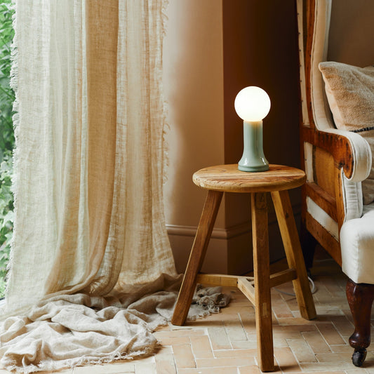 Shore Table Lamp in Sea Green ¨C Recycled Glass, Dimmable LED