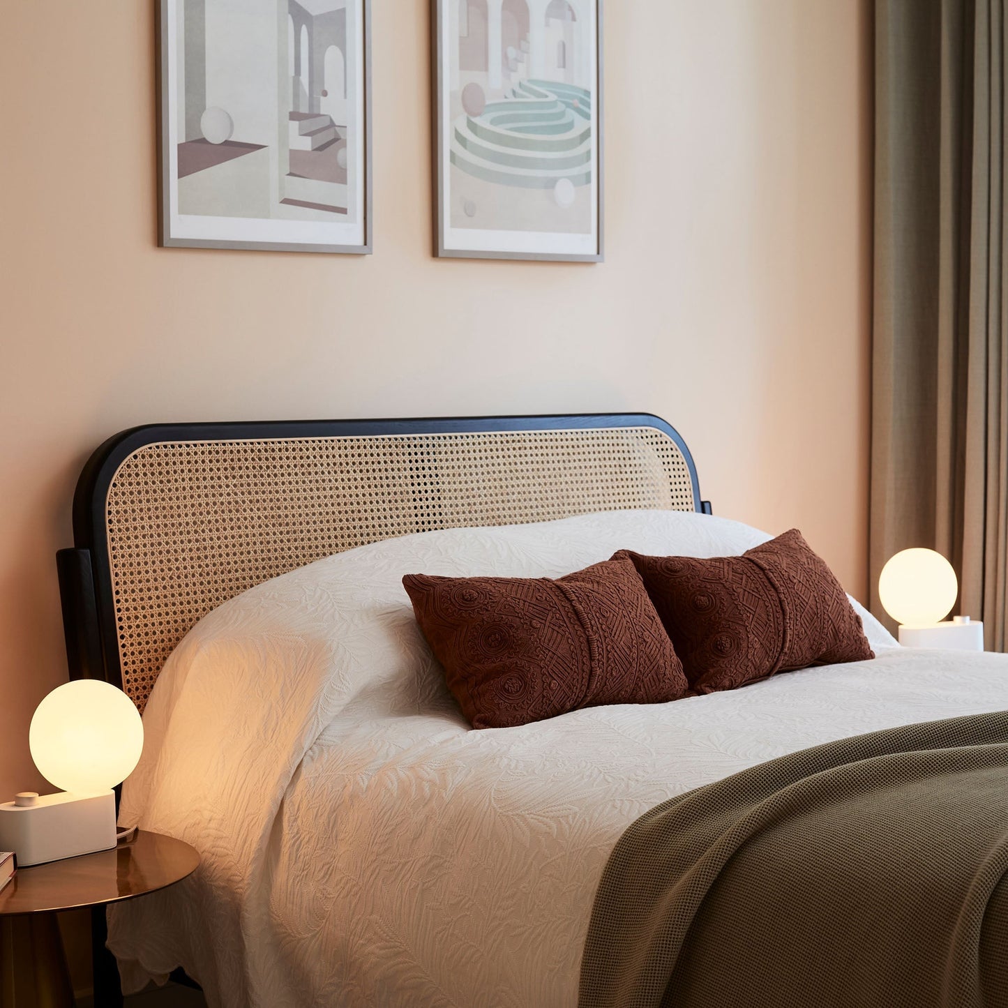 Multi-Use Table & Wall Lamp in Chalk Set of 2