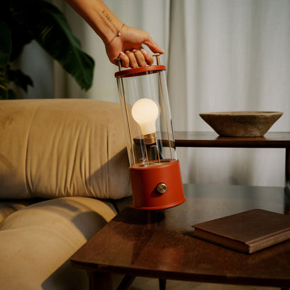 The Muse Portable Lamp Bundle Pomona Red with Wireless Charger & Canvas Bag