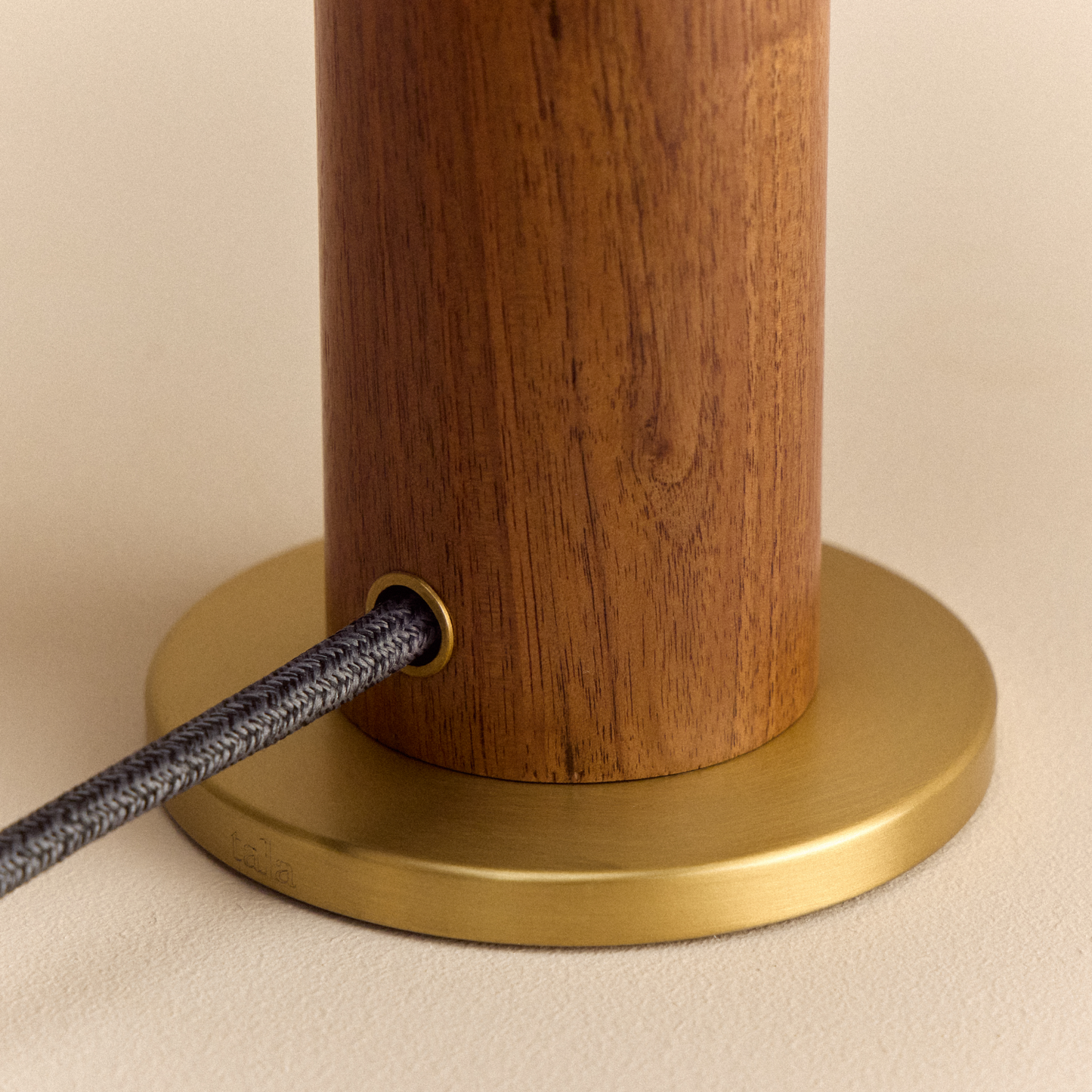 Knuckle Table Lamp in Walnut + Oval Dim to Warm