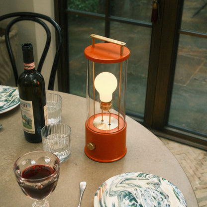 Portable Cordless LED Lantern Warm Claycourt Orange