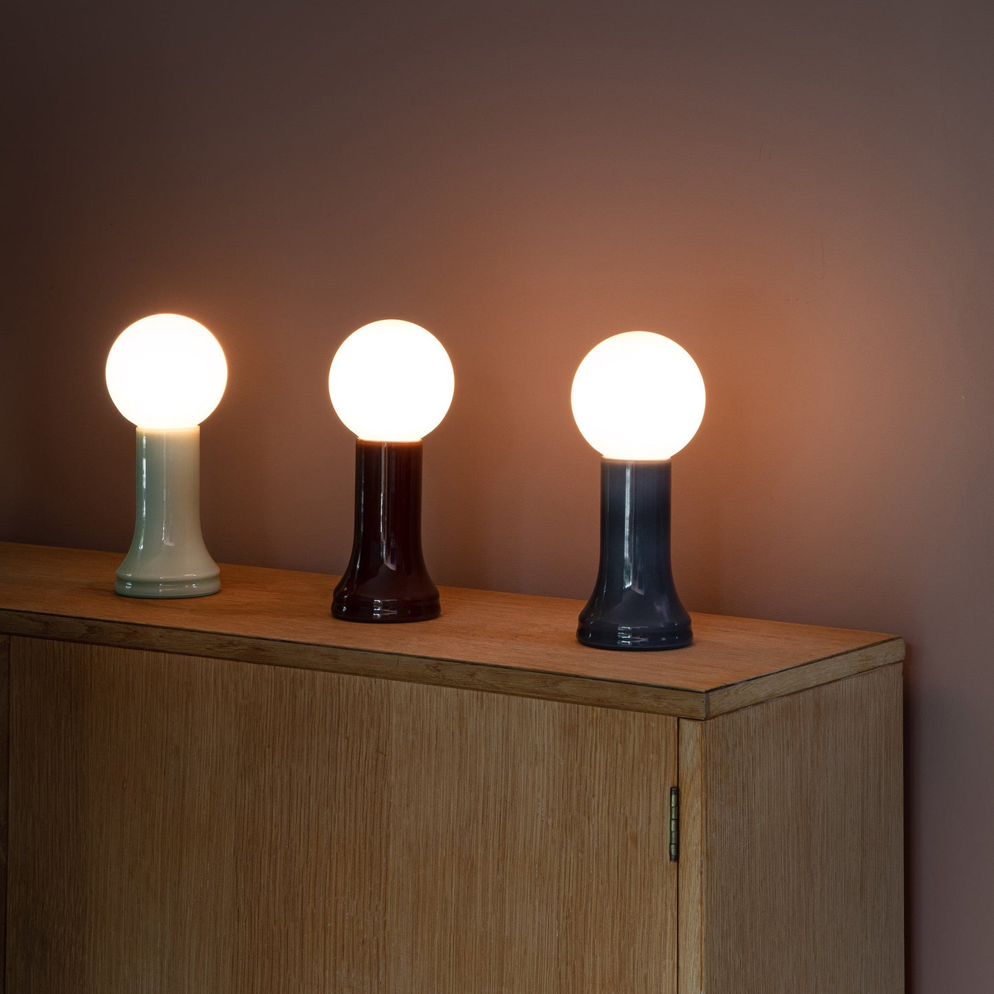 Shore Table Lamp in Sea Green ¨C Recycled Glass, Dimmable LED