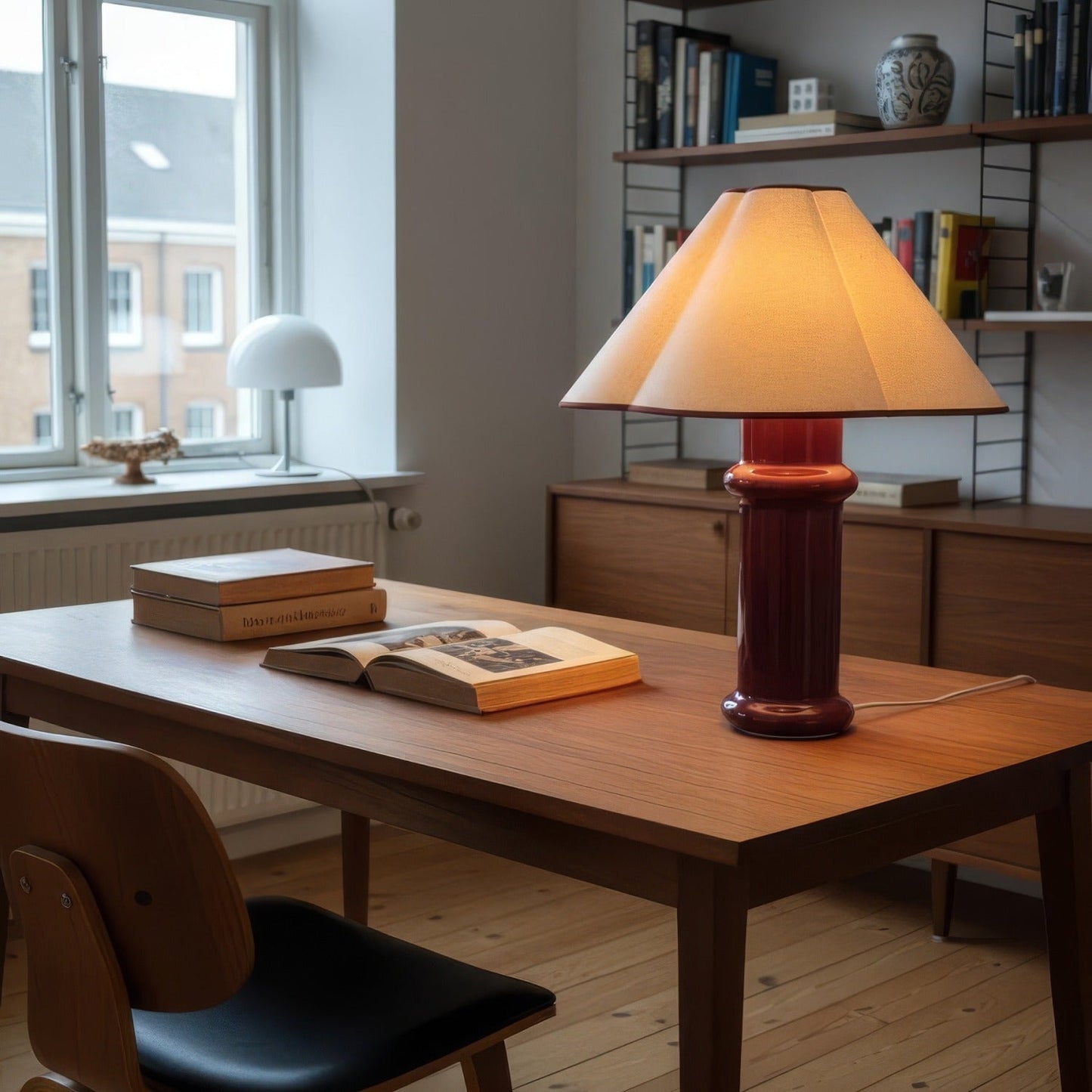 MinoLume Table Lamp in Port Red