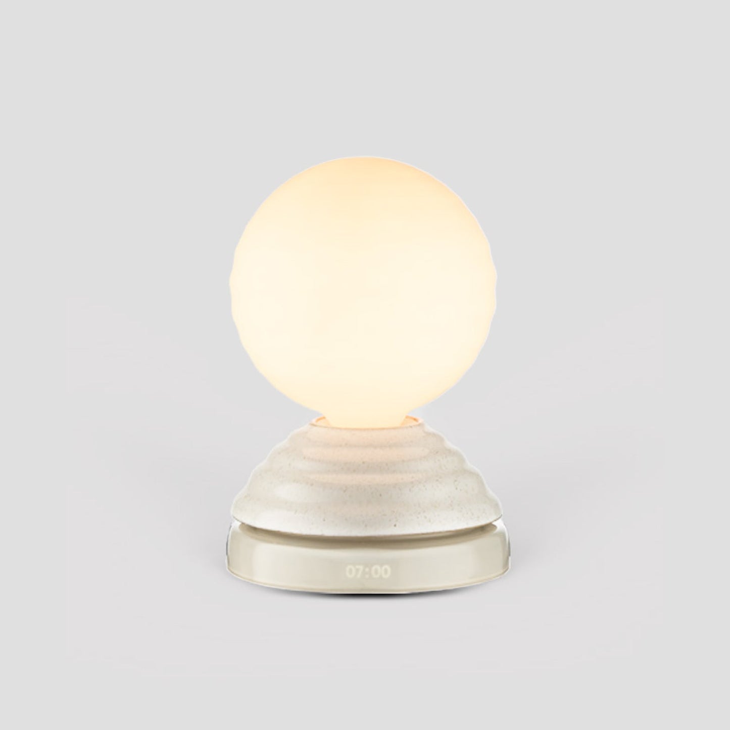 Wake Sleep Light Table Lamp Set of 2 Pebble White, Dim-to-Warm LED, Ceramic & Glass, Smart Home Compatible