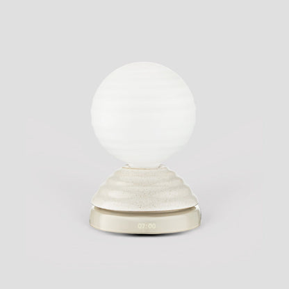Wake Sleep Light Table Lamp Set of 2 Pebble White, Dim-to-Warm LED, Ceramic & Glass, Smart Home Compatible